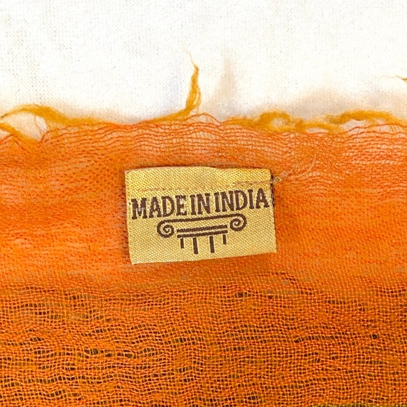 Boho Chic Soft Wool Embroidered Artisan Fringe Scarf Wrap Colorful Festival - Picture 9 of 11